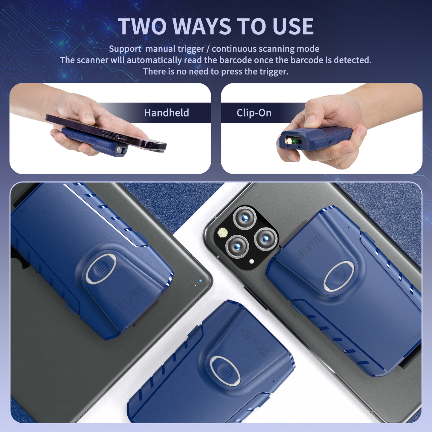 E950 2D Wireless Barcode Scanner