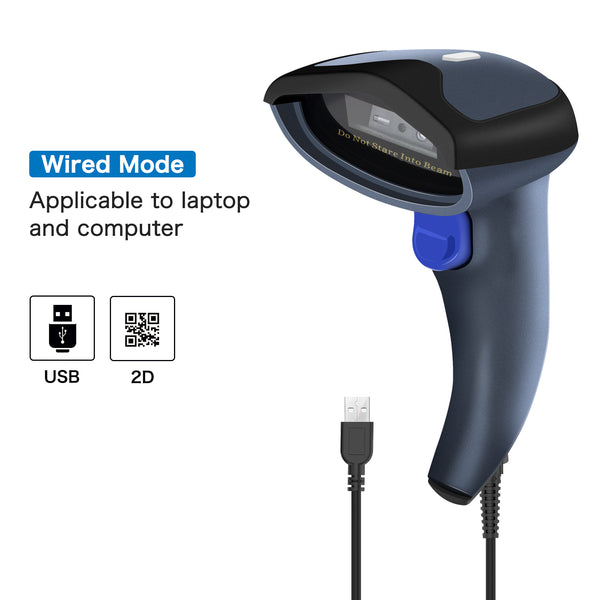 W9 Handheld 2D QR Barcode Scanner Reader USB Wired Imager Bar Code Scan for Mobile Payment Computer Screen Scanner