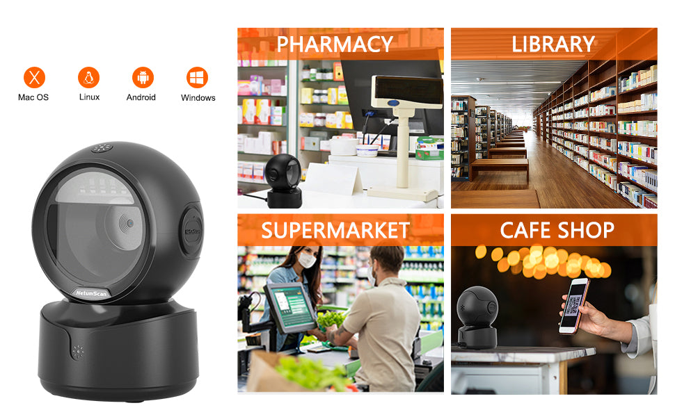 A5 Hands Free USB Barcode Scanner