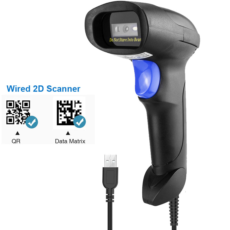 NetumScan L5 2D Barcode Scanner - Wired Handheld QR Bar Code Reader/Imager  (PDF417, QR, Data Matrix) with USB Cable for iPad, iPhone, Android, Tablets