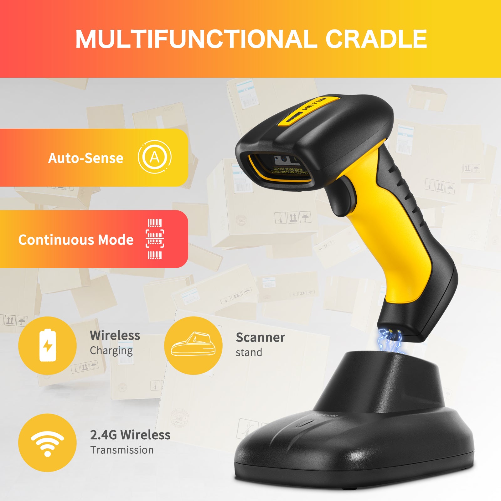 NETUM NT1202W Industrial Barcode Reader, DPM,QR Code and Data Matrix