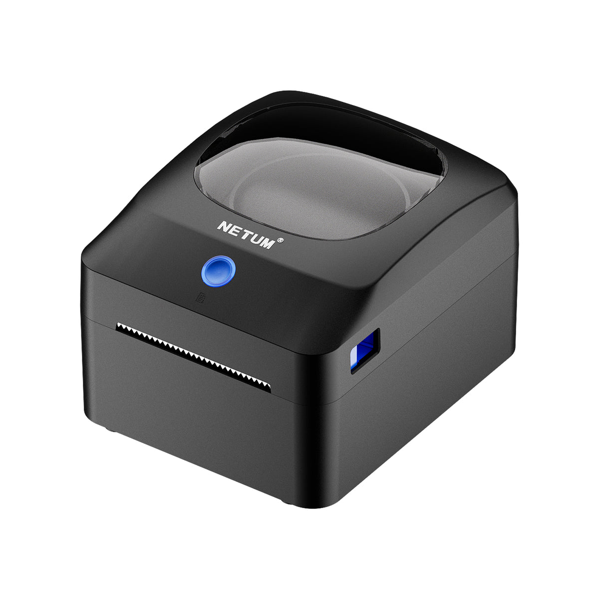 NETUM D420 thermal label printer, front angled view