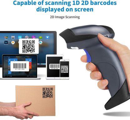 M8S Wireless Handheld Barcode Scanner with Stand