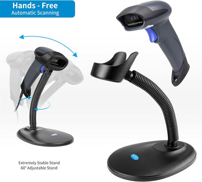 M8S Wireless Handheld Barcode Scanner with Stand