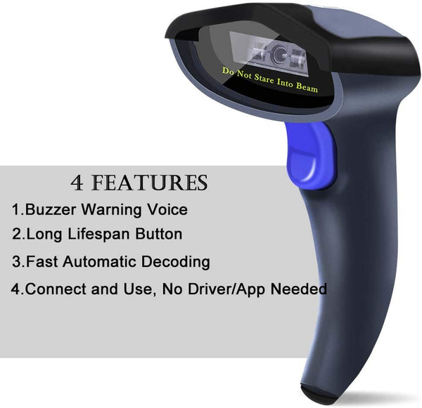 NETUM W3 Wired CCD(1D) Image Barcode Scanner