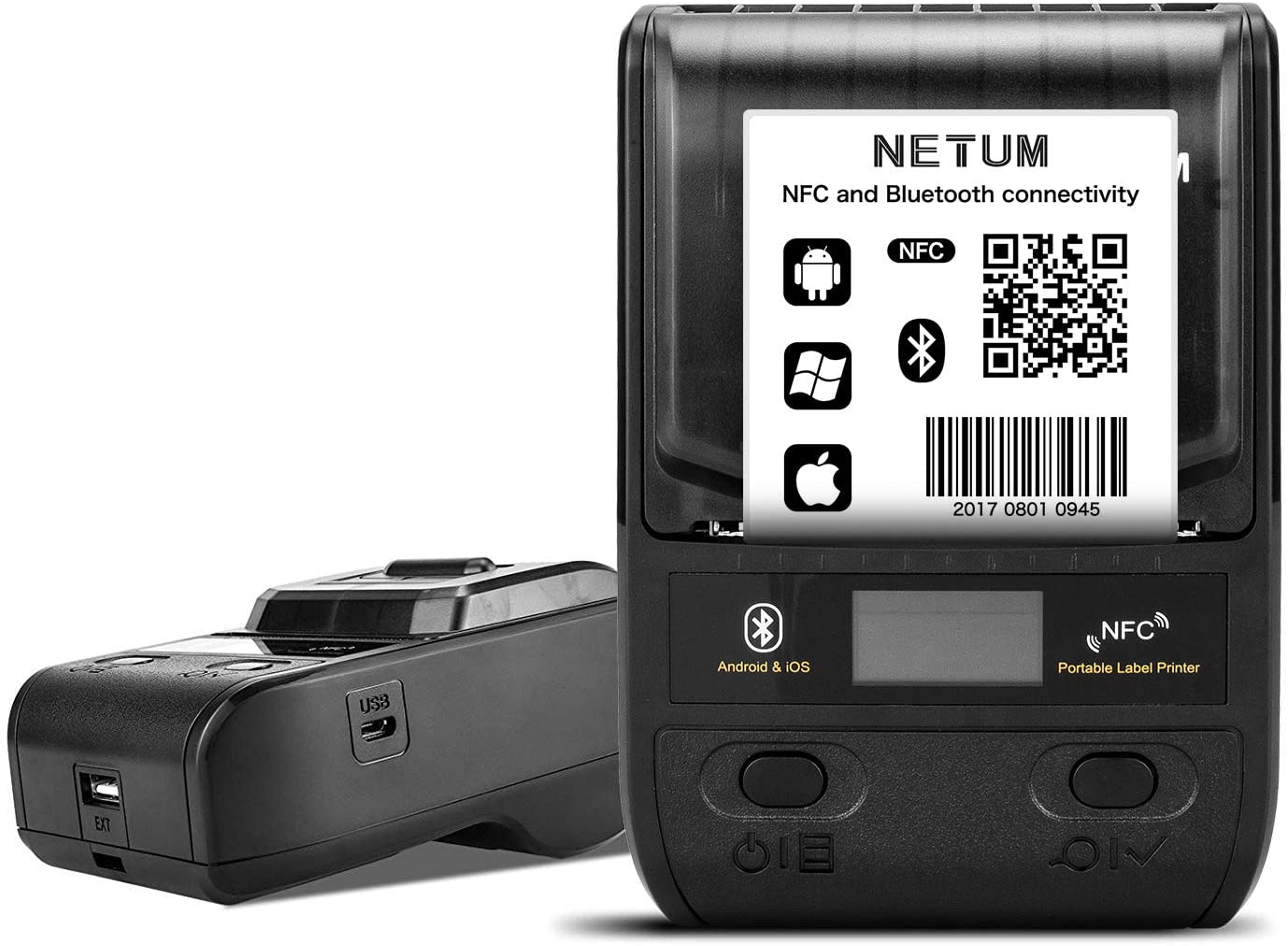 ru Landsdækkende Aja NetumScan G5 Portable Bluetooth Label Printer, Wireless USB Thermal La –  NETUM