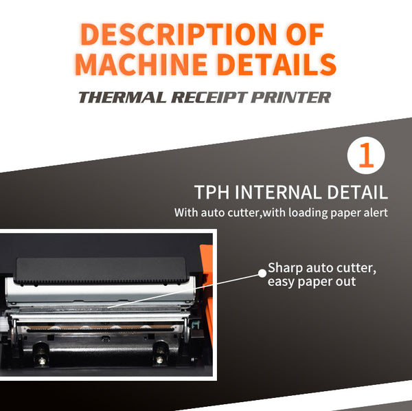 NETUM 80mm Thermal Receipt Printer Automatic Cutter Restaurant Kitchen POS Printer USB Serial LAN Bluetooth NT-8360