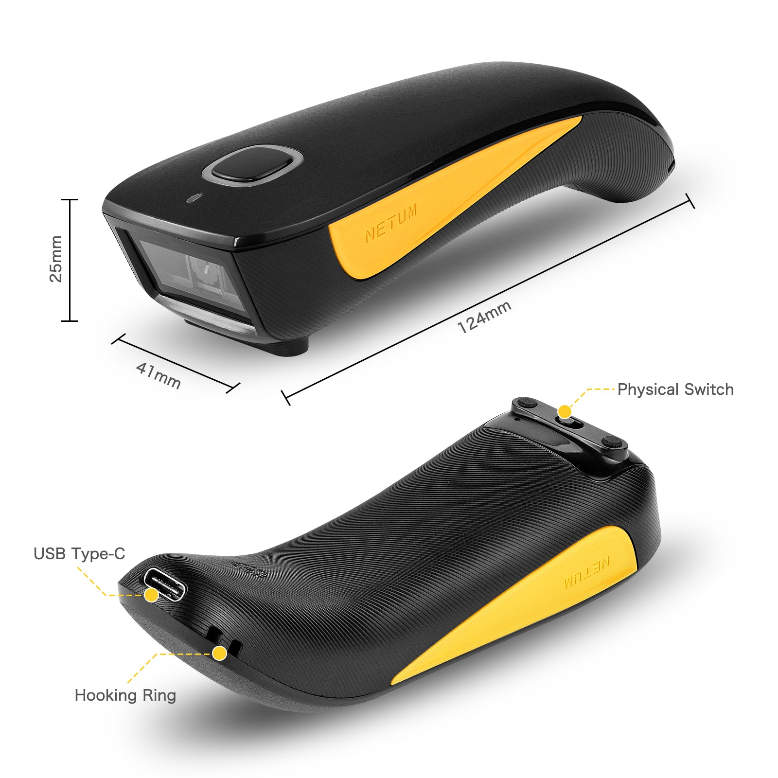 Netum W8 X leitor de código de barras sem fio bluetooth 2d qr scanner & w6 2.4g sem fio do ccd Netum W8 X leitor de código de barras sem fio bluetooth 2d qr scanner & w6 2.4g sem fio do ccd