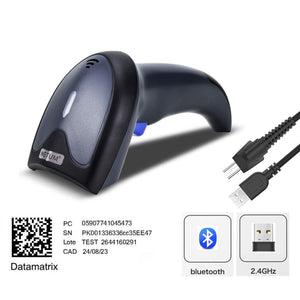 NETUM W8-X Bluetooth & Wireless QR Barcode Scanner,1D&2D Barcode Reader